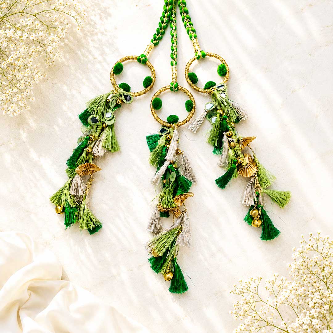 Bijli Guchcha Parandi with Golden Ghungroo – Traditional Punjabi Bridal & Festive Hair Parandi for Women_6
