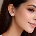 Suwasna AD Stone & Pearl Floral Earrings for Women | Elegant Designer Modern Style