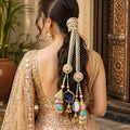 Suwasna Multicolor Parandi with Cone & Mirror Tassels | Bridal & Festive Hair Accessory_1