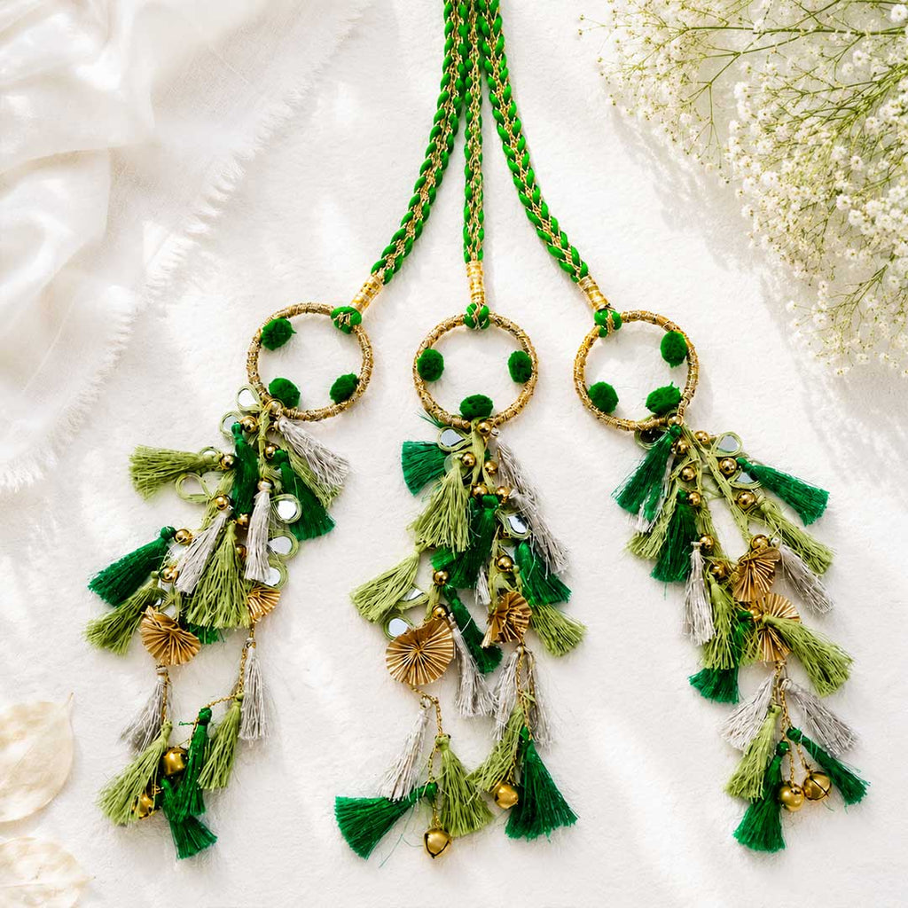 Bijli Guchcha Parandi with Golden Ghungroo – Traditional Punjabi Bridal & Festive Hair Parandi for Women_7