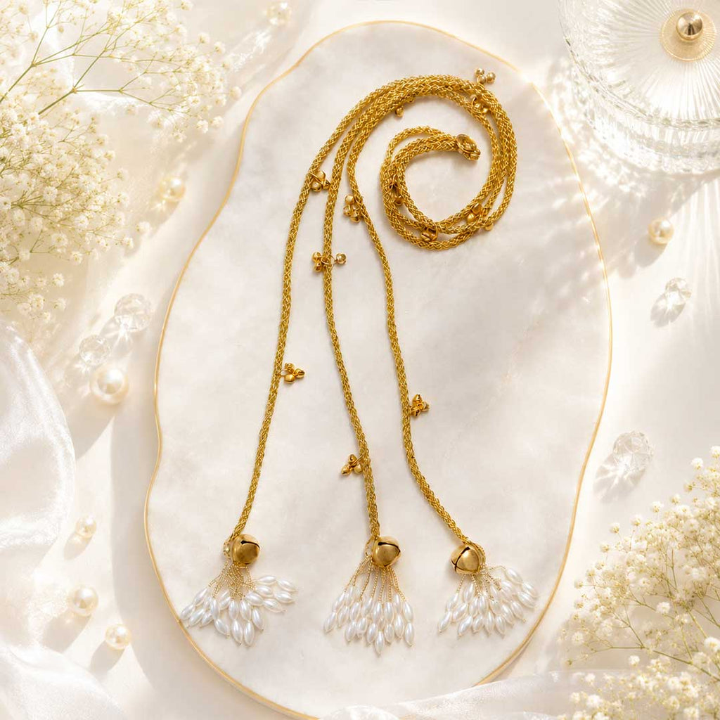 Heer Pearl Parandi – Traditional Punjabi Bridal & Festive Hair Accessory for Women_3