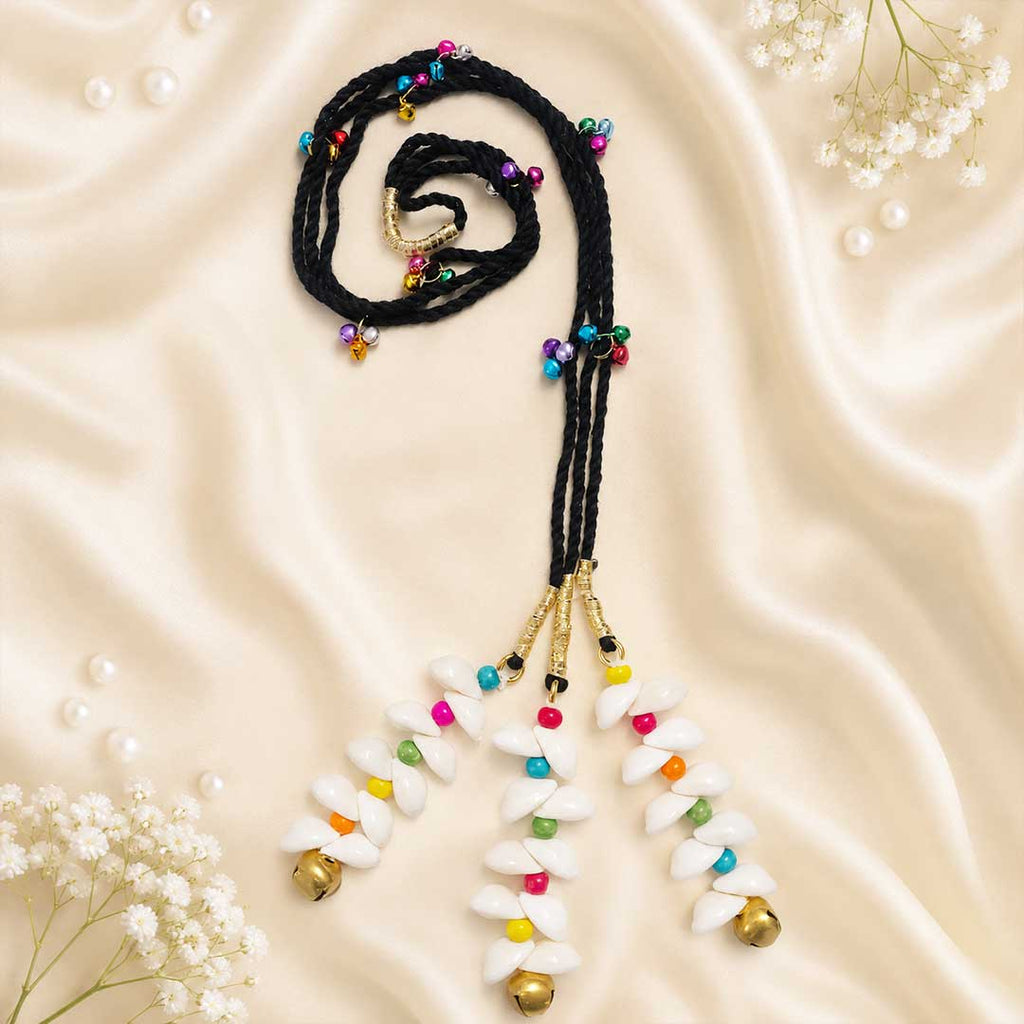 Jugni Kaudi Parandi with Colorful Ghungroo – Traditional Punjabi Festive Hair Parandi for Women_5
