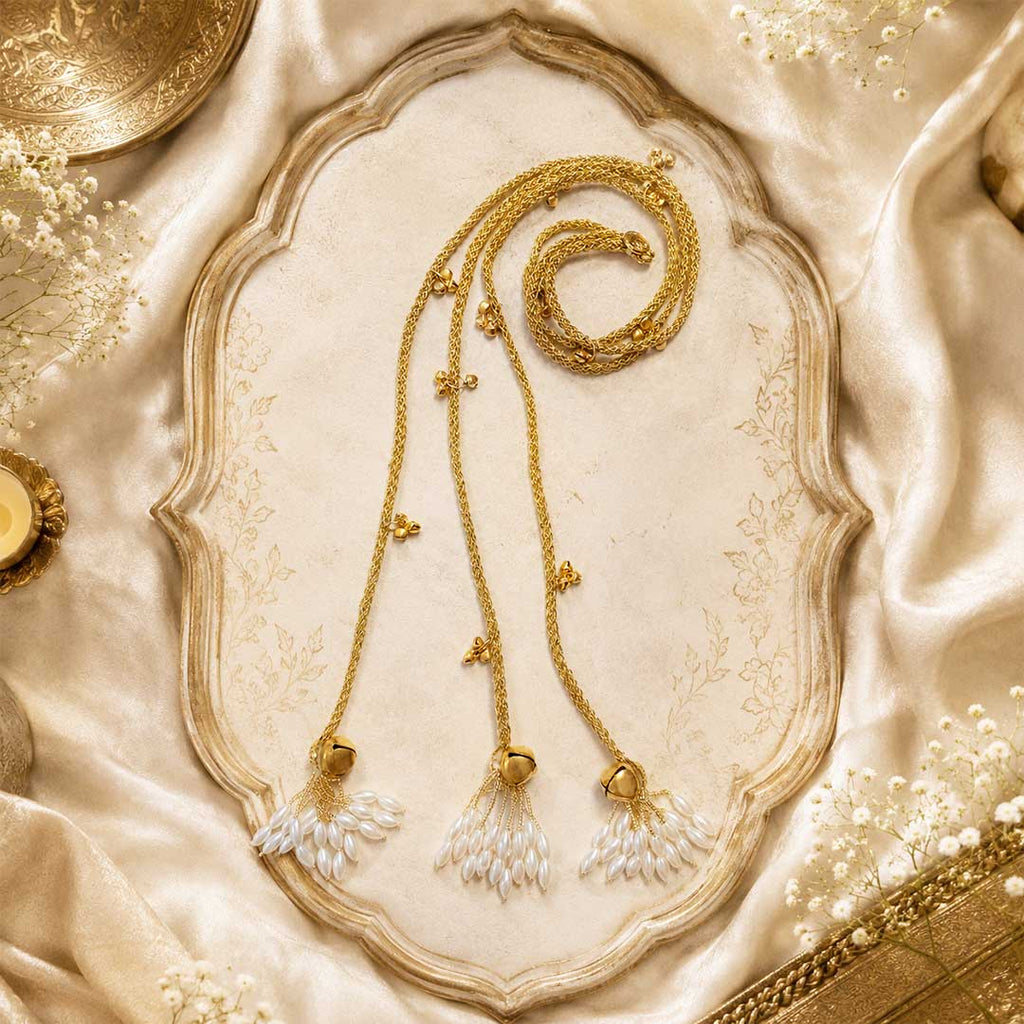 Heer Pearl Parandi – Traditional Punjabi Bridal & Festive Hair Accessory for Women_4