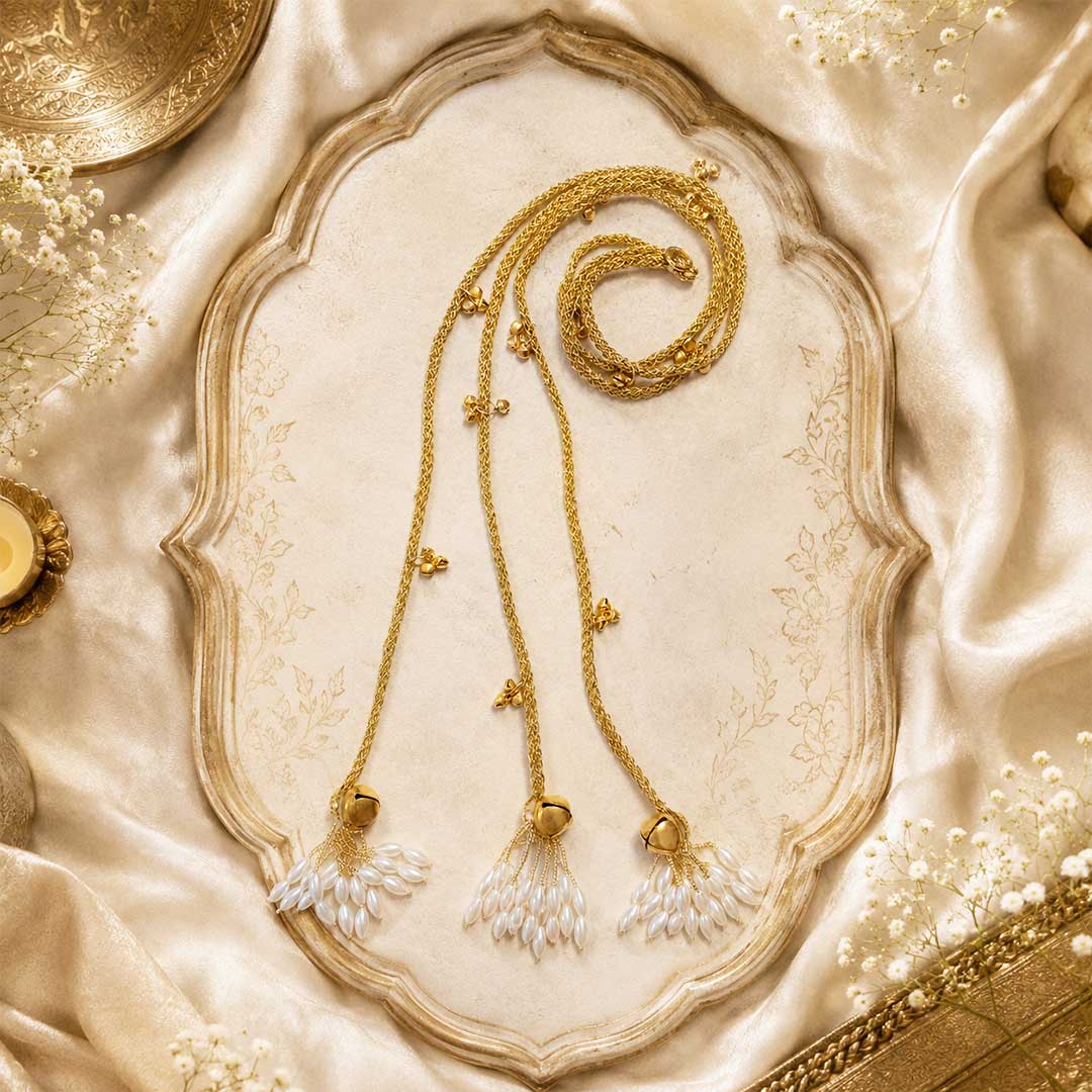Heer Pearl Parandi – Traditional Punjabi Bridal & Festive Hair Accessory for Women_4
