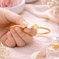 Suwasna Floral Charm Anti-Tarnish Bracelet | Elegant Gold Finish