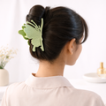 Suwasna Mint Green Butterfly Hair Claw Clip for Women | Elegant Minimalist Hair Accessory