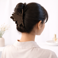 Suwasna Brown Butterfly Hair Claw Clip for Women | Elegant Minimalist Hair Accessory