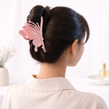 Suwasna Baby Pink Butterfly Hair Claw Clip for Women | Elegant Minimalist Hair Accessory