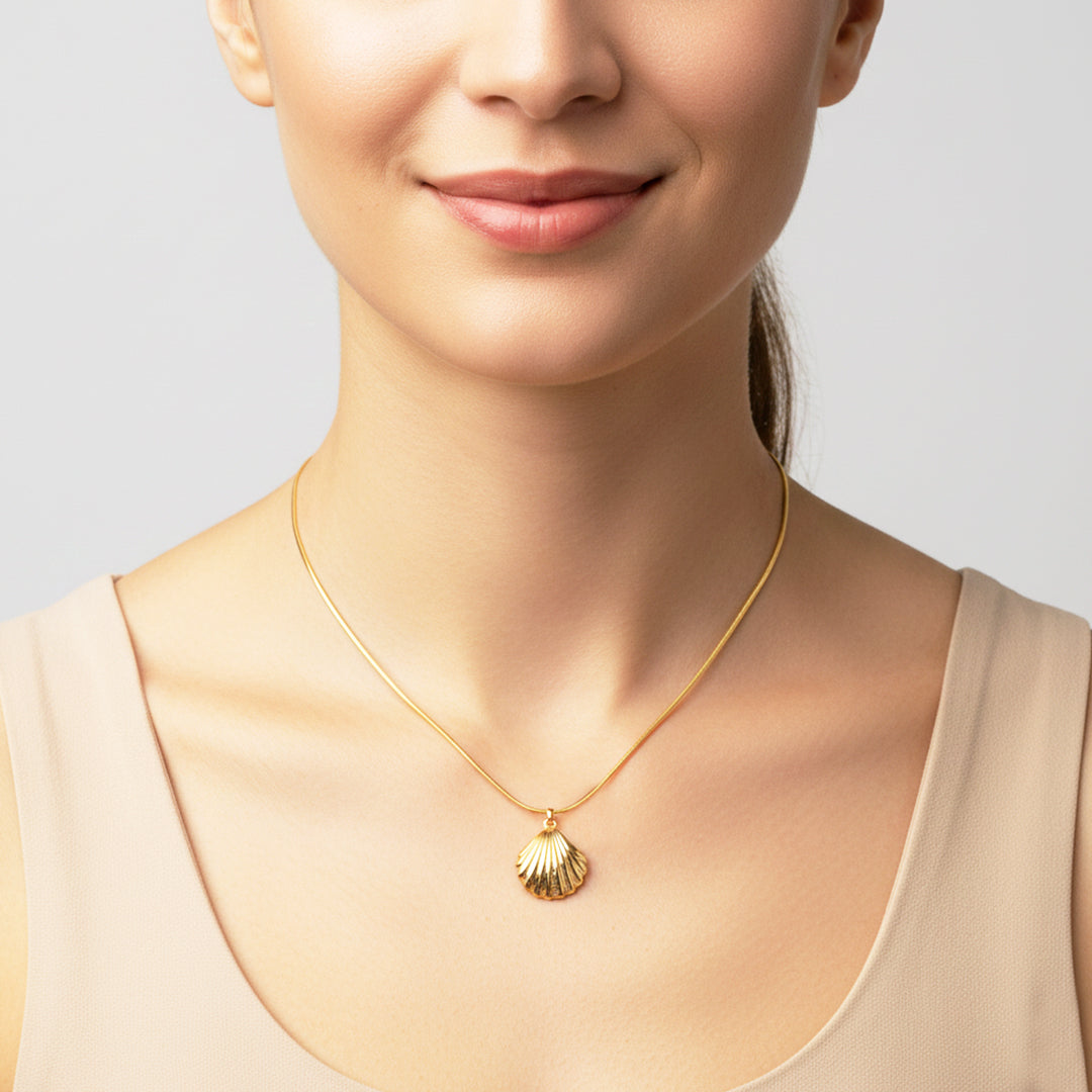 Suwasna Sea Shell Pendant Necklace | Premium Anti-Tarnish Jewellery