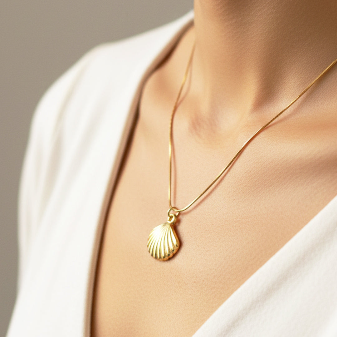 Suwasna Sea Shell Pendant Necklace | Premium Anti-Tarnish Jewellery