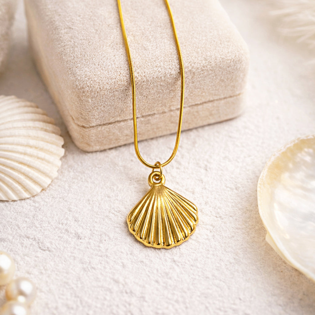 Suwasna Sea Shell Pendant Necklace | Premium Anti-Tarnish Jewellery