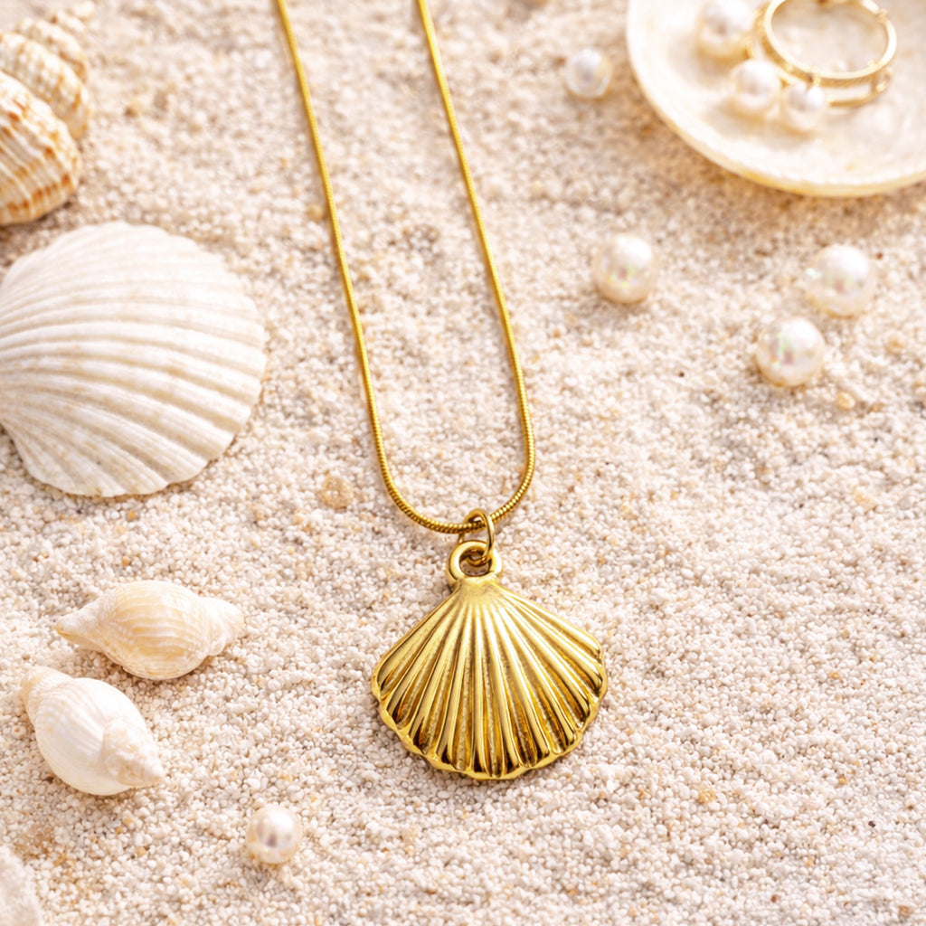 Suwasna Sea Shell Pendant Necklace | Premium Anti-Tarnish Jewellery