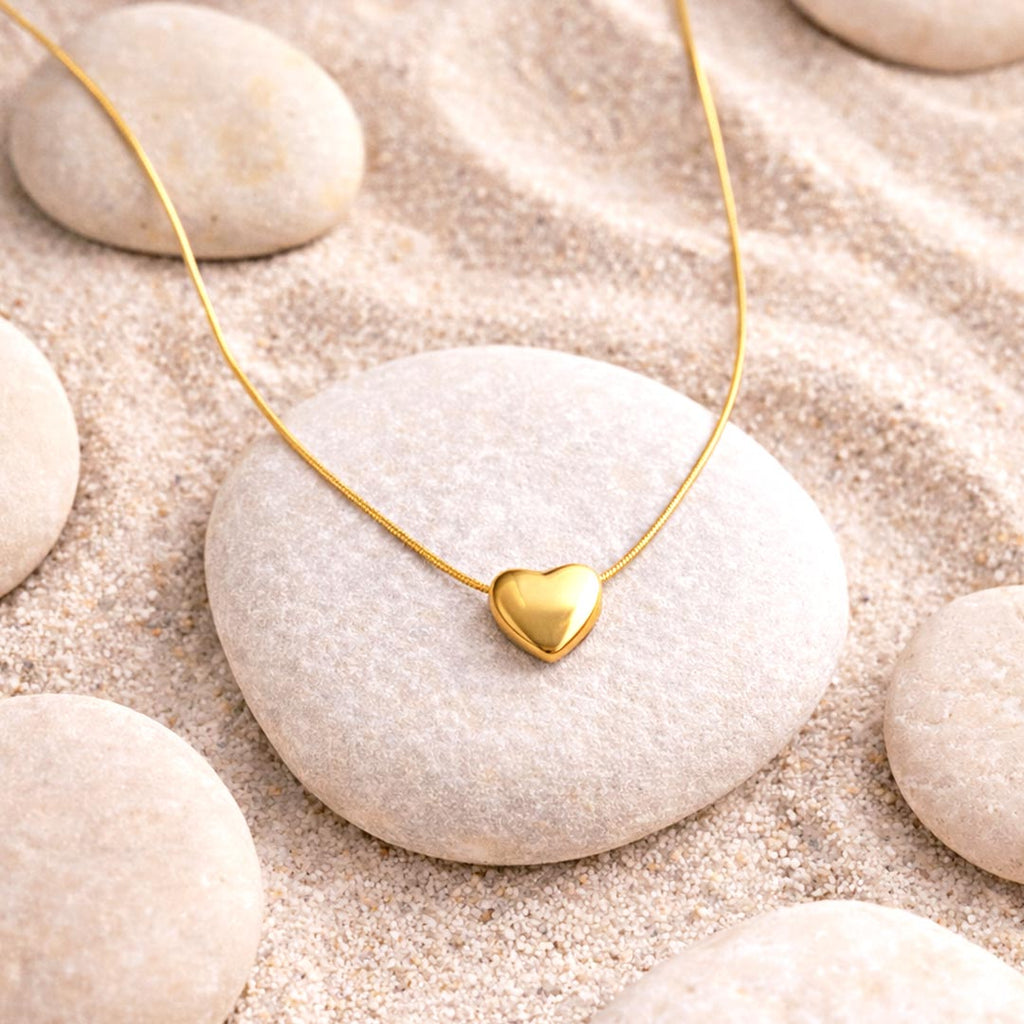 Suwasna Heart Shape Suwasna Elegant Heart Shape Pendant with Chain | Stainless Steel Anti-Tarnish & Anti-Allergic