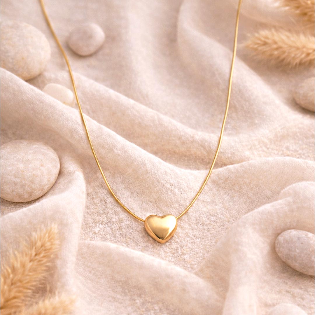 Suwasna Heart Shape Suwasna Elegant Heart Shape Pendant with Chain | Stainless Steel Anti-Tarnish & Anti-Allergic