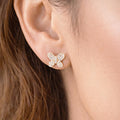 Suwasna Elegant AD Stone Butterfly Earrings for Women | Modern Sparkle Design