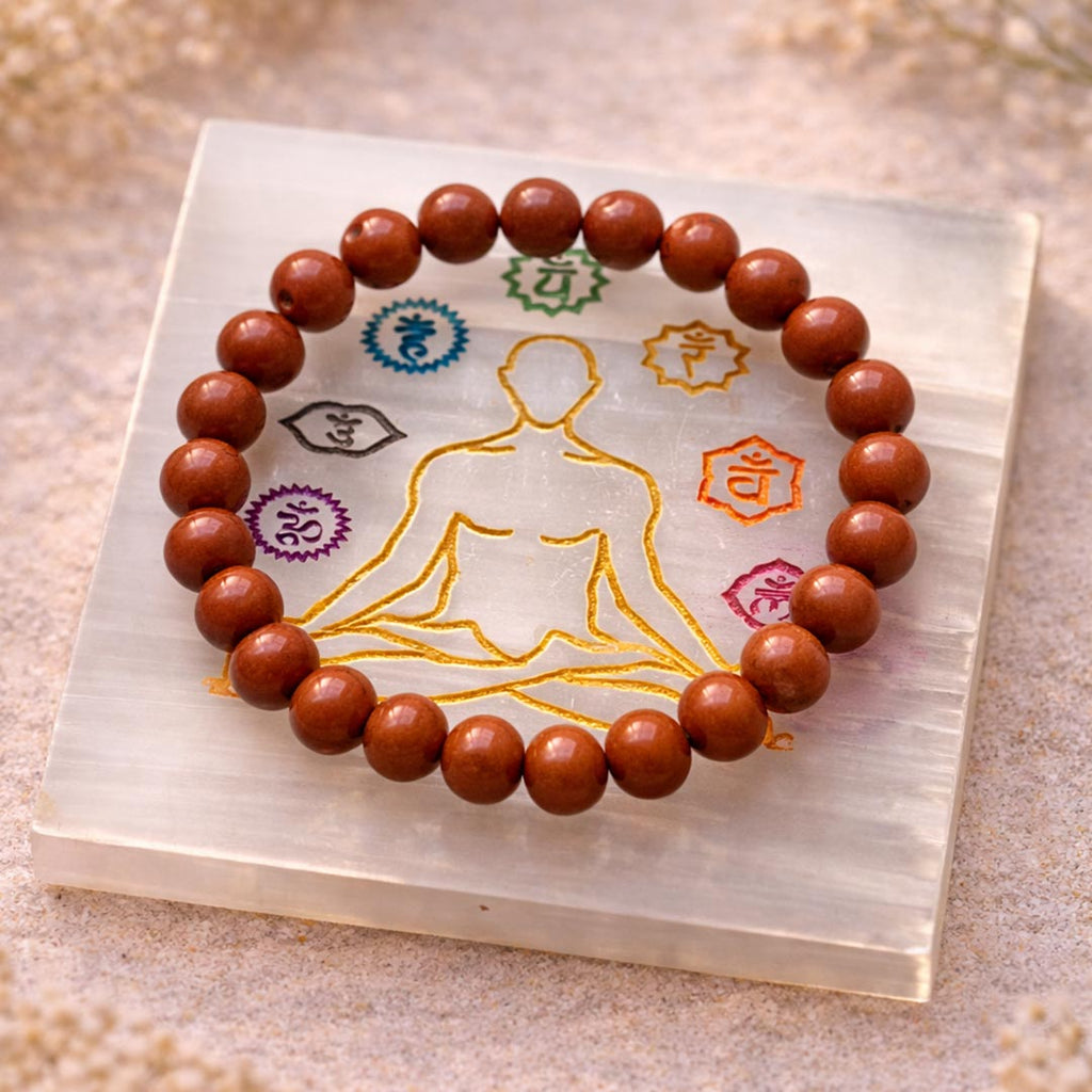 Red Jasper Bracelet 8mm – Strength & Grounding Crystal (Not Heated, Not Dyed)