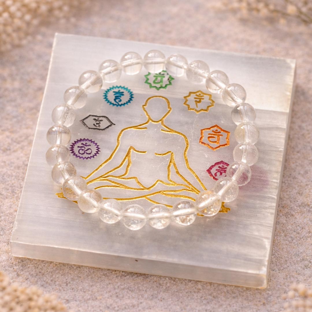 Clear Quartz Bracelet 8mm – Energy Amplifier & Healing Crystal (Not Heated, Not Dyed)