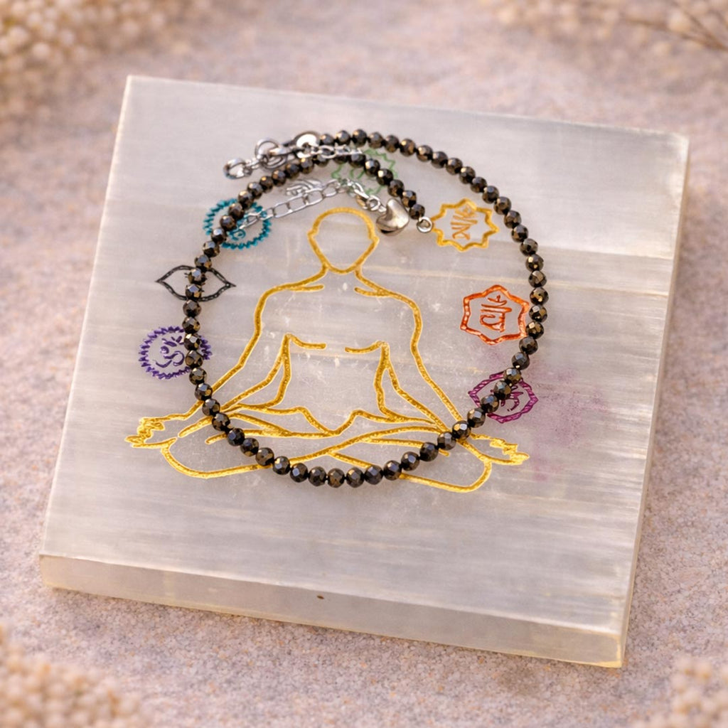 Pyrite Anklet 3mm – Prosperity & Protection (Not Heated, Not Dyed)