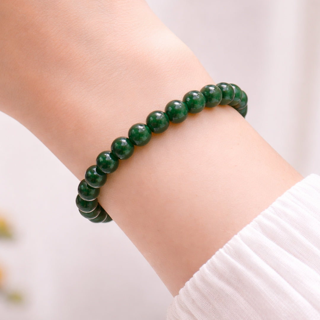 Green Aventurine Bracelet 8mm – Luck & Prosperity Crystal (Not Heated, Not Dyed)